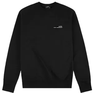 A.P.C Men's Item Logo Sweater Black XL