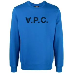 A.P.C Men's VPC Logo Crewneck Blue S