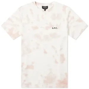 A.P.C Men's Dye Print T-Shirt Rose - XL ROSE