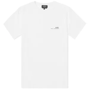 A.p.c Mens Item Logo T-shirt White M