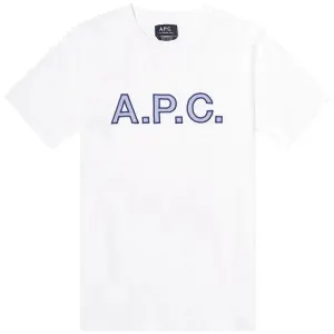 A.P.C Men's Logo T-shirt White L