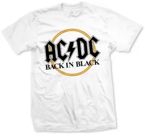 AC/DC Camiseta de manga corta Back in Black Unisex Blanco L