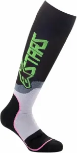 Alpinestars Calcetines MX Plus-2 Socks Black/Green Neon/Pink Fluorescent S