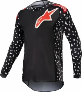 Alpinestars Supertech North Jersey Black/Neon Red M Camiseta Motocross
