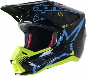 Alpinestars S-M5 Action Helmet Black/Cyan/Yellow Fluorescent/Glossy L Casco