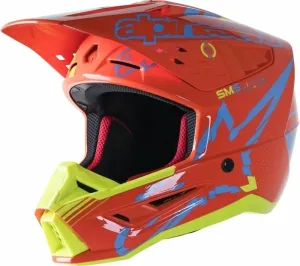 Alpinestars S-M5 Action Helmet Orange Fluorescent/Cyan/Yellow Fluorescent/Glossy XL Casco