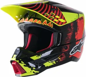 Alpinestars S-M5 Solar Flare Helmet Black/Red Fluorescent/Yellow Fluorescent/Glossy XL Casco