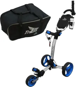 Axglo TriLite 3-Wheel Trolley Grey/Blue SET Grey/Blue Carro manual de golf
