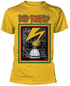 Bad Brains Camiseta de manga corta Logo Hombre Amarillo L