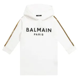 Balmain Cotton Logo Hoodie White - 10Y WHITE
