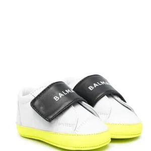 Balmain Babys Unisex Leather Sneakers White EU 17