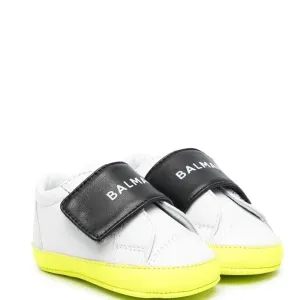 Balmain Babys Unisex Leather Sneakers White EU 20