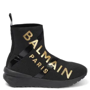 Balmain Girls Logo Sock Sneakers Black EU 34