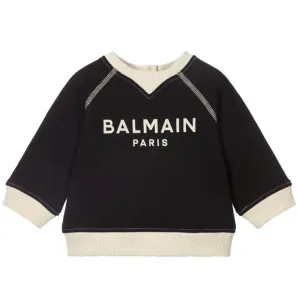 Balmain Baby Boys Logo Sweatshirt Black 12M