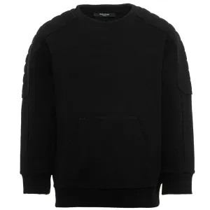 Balmain Boys Back Logo Sweater Black 14Y