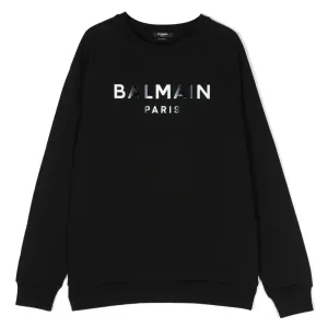 Balmain Boys Embosses Logo Sweater Black 10Y