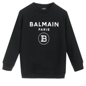Balmain Boys Logo Sweater Black 4Y #706401