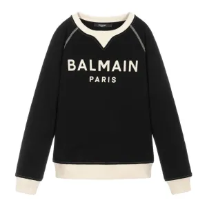 Balmain Boys Logo Sweatshirt Black 10Y #706271