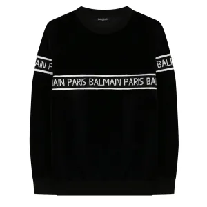 Balmain Boys Velvet Logo T-shirt Black - 14Y BLACK