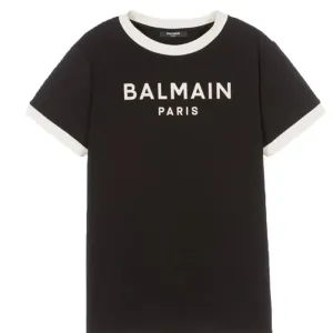 Balmain Boys Logo Cotton T-shirt Black 14Y #707206
