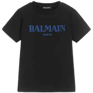 Balmain Boys Logo T-shirt Black 1Y #707003