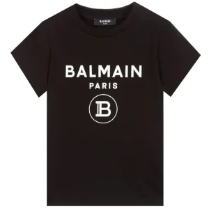 Balmain Boys Logo T-shirt Black 8Y #705903
