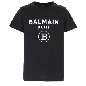 Balmain Classic Logo T-shirt Black 12Y