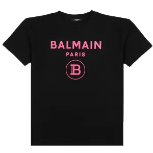 Balmain Girls Logo T-shirt Black 8Y #354990