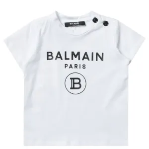 Balmain Unisex Classic Logo T-shirt White 12M