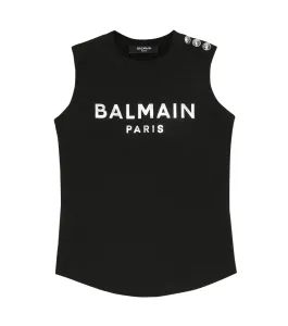Balmain Girls Logo Vest Black 12Y #705328