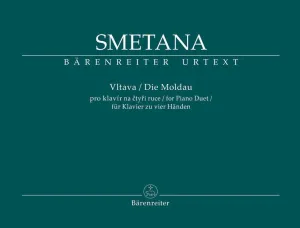 Bedřich Smetana Vltava pro klavír na čtyři ruce - symfonická báseň z cyklu Má vlast Music Book Partitura para pianos