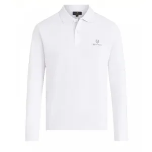 Belstaff Men's Logo-patch Cotton-jersey Polo Shirt White L