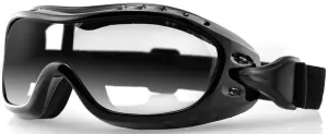 Bobster Night Hawk OTG Gloss Black/Clear Gafas de moto