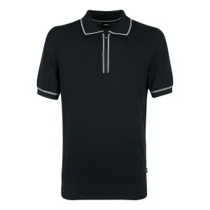Boss Mens Knitted Polo Black M