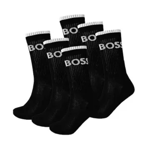 Hugo Boss Mens 6 Pack Socks Black UK 5.5-8