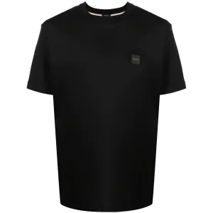 Hugo Boss Mens T Shirt Square Chest Logo Black Small
