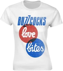 Buzzcocks Camiseta de manga corta Love Bites Blanco M