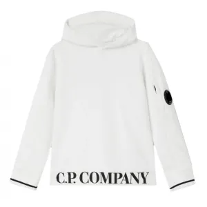 C.P Company Boys Logo Hoodie White 6Y