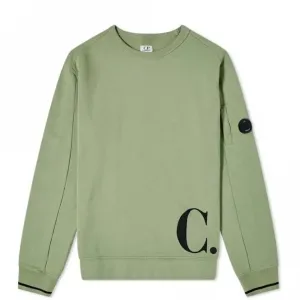 C.P Company Boys Goggle Sweater Green 10Y