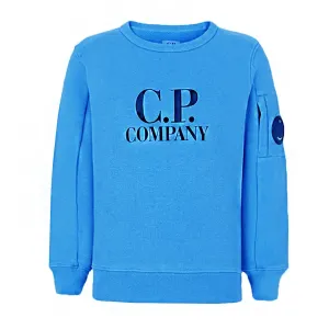 C.P Company Kids Goggle Lens Sweater Blue 4Y
