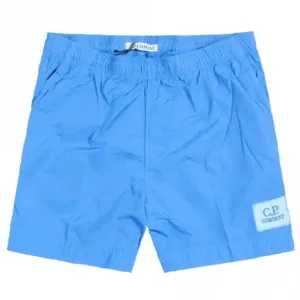 C.P Company Boys Logo Patch Swimshorts Blue 4Y Grey #705807