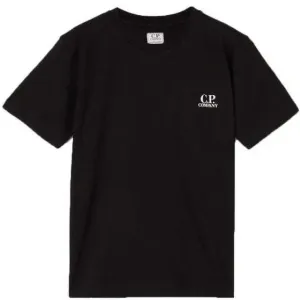 C.P Company Boys Cotton Logo T-shirt Black 2Y