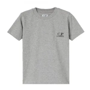 C.P Company Boys Cotton Logo T-shirt Grey 12Y