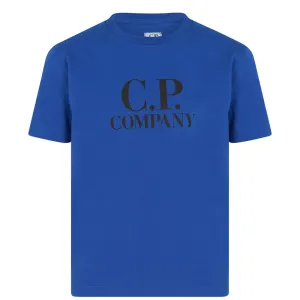 C.P Company Kids Logo Print T-shirt Blue 10Y