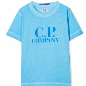 C.P Company Boys Jersey Logo T-shirt Blue 8Y
