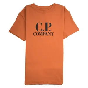 C.p Company Boys Logo Tshirt Orange 10Y