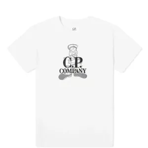 C.P Company Boys Racer Graphic T-shirt White 10Y
