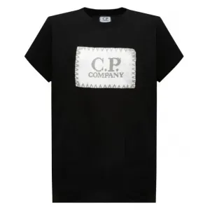 C.P Company Boys Total Eclipse Logo T-shirt Black 10Y