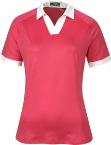 Callaway Womens Short Sleeve V-Placket Colourblock Polo Fruit Dove S Camiseta polo