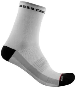 Castelli Rosso Corsa W 11 Sock Blanco L/XL Calcetines de ciclismo